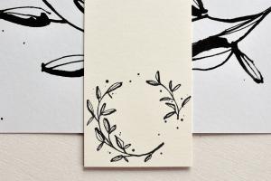Rubber stamp: Floral Ink wreath